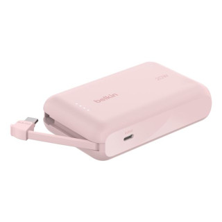 BELKIN 10K PD20W INTEGRATED USB-C CABLE POWER BANK PINK